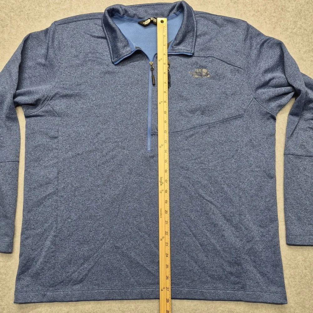 The North Face Jacket Mens XXL Blue 1/4 Zip Fleece Pullover Sweater  CUG0